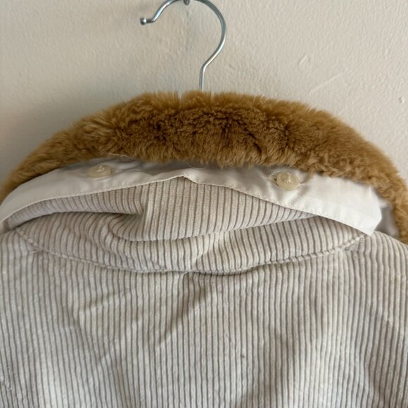 Levi's Ivory Corduroy Sherpa Jacket with Removable Fur Collar - Picture 7 of 9